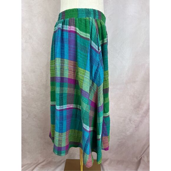 Vintage Button Front Maxi Skirt 90s Plus Size - Picture 4 of 6